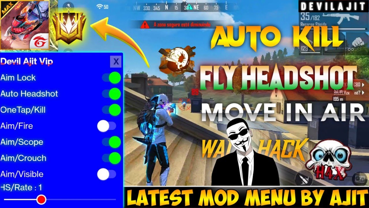 🤩ffh4x hack free fire‼️FF MAX Injector | Free Fire New Mod Menu Ob35 | Free Fire Headshot Hack 2022
