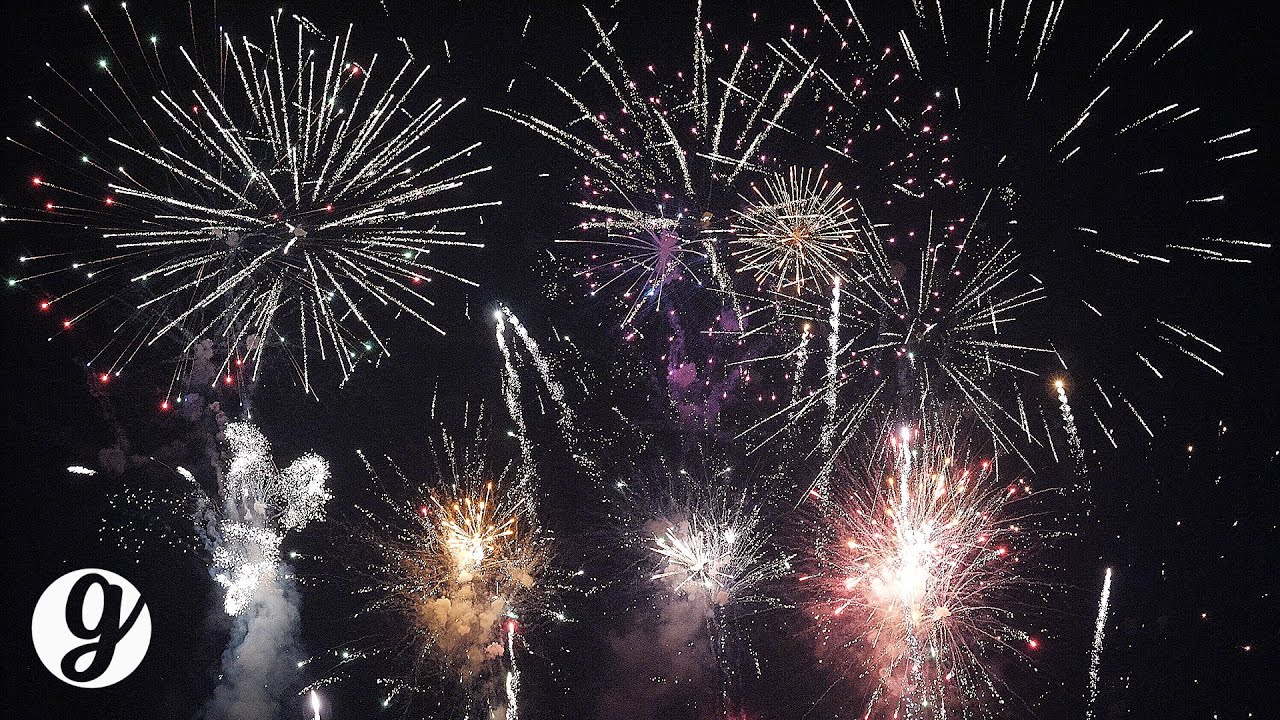 12 Minute Fireworks Show with Sound 4K UHD 60FPS | GRATEFUL