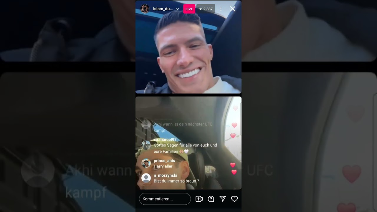 Islam Dulatov Insta live kurz vor Tamerlan Dulatovs Kampf