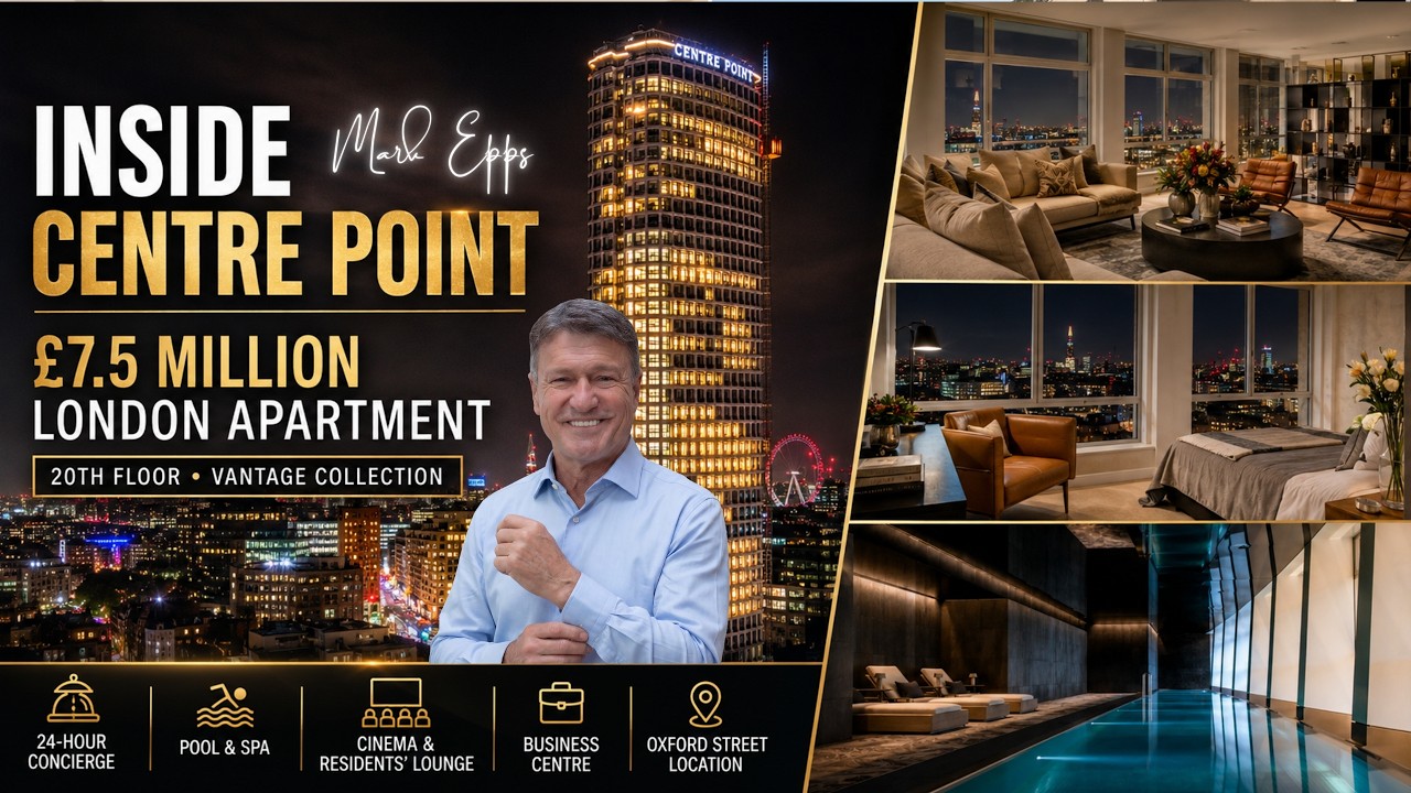 Внутри квартиры за &pound;7,5 млн в легендарном лондонском небоскребе Centre Point | Полный обзор недви...