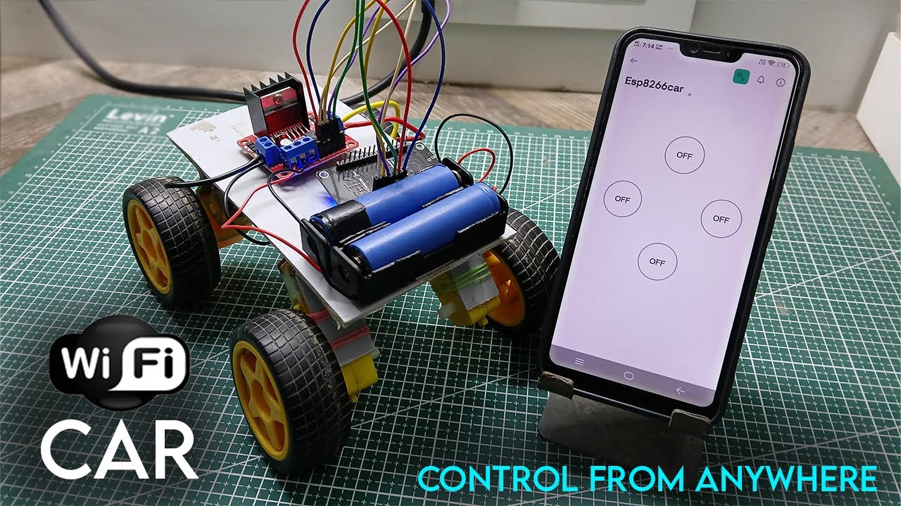 How to make a Wi-Fi car using NodeMCU esp8266 (detailed video) | Electronics with Adwait