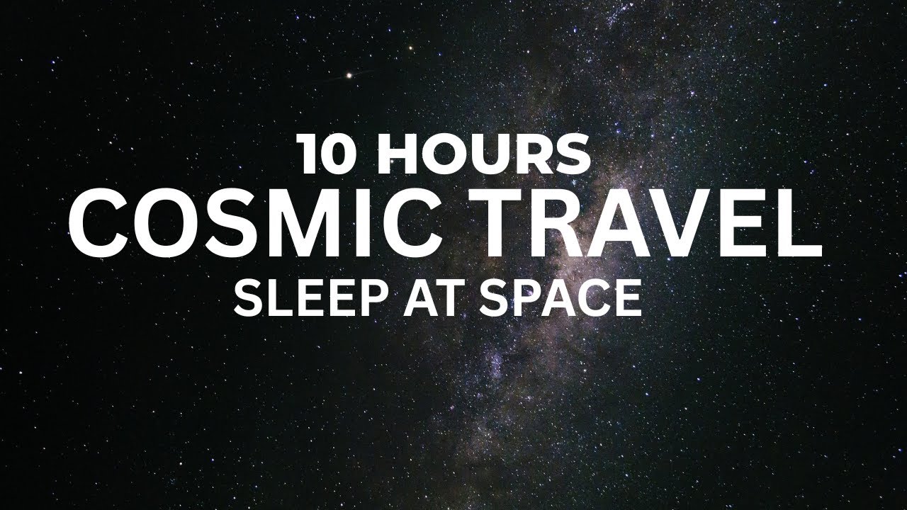 White Noise at Milky Way | Deep Sleep & Relaxation | Space Ambience | Black Screen | 10 Hours