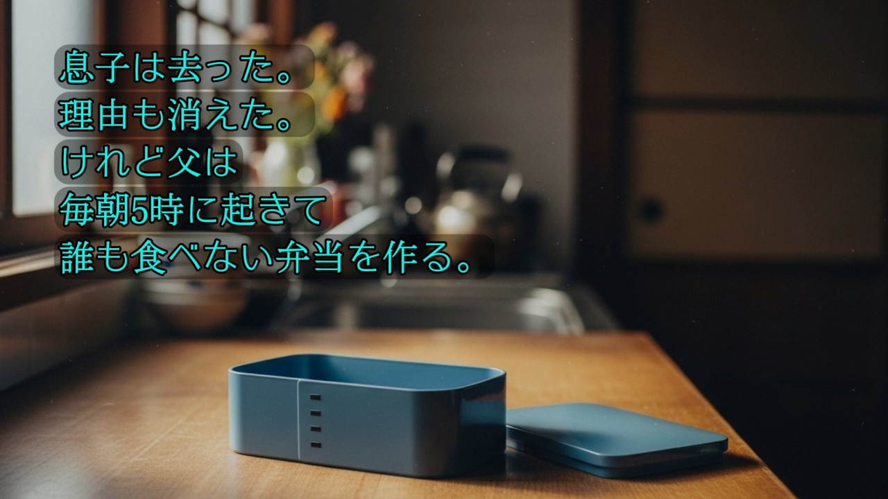 「息子はいない。けれど父は、今日も弁当を作る。」 #諦めない心 #親子の絆#不器用な愛