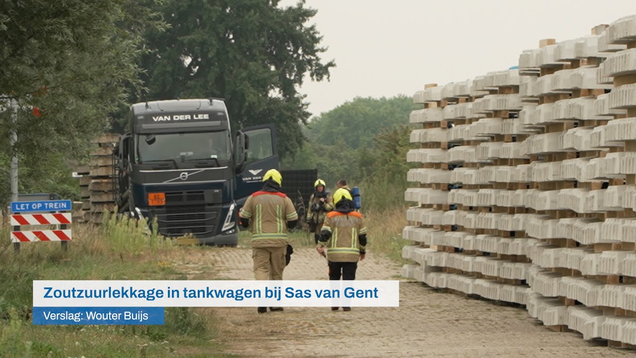 Zoutzuurlekkage in tankwagen bij Sas van Gent - 112 Nieuws | Omroep ZVL