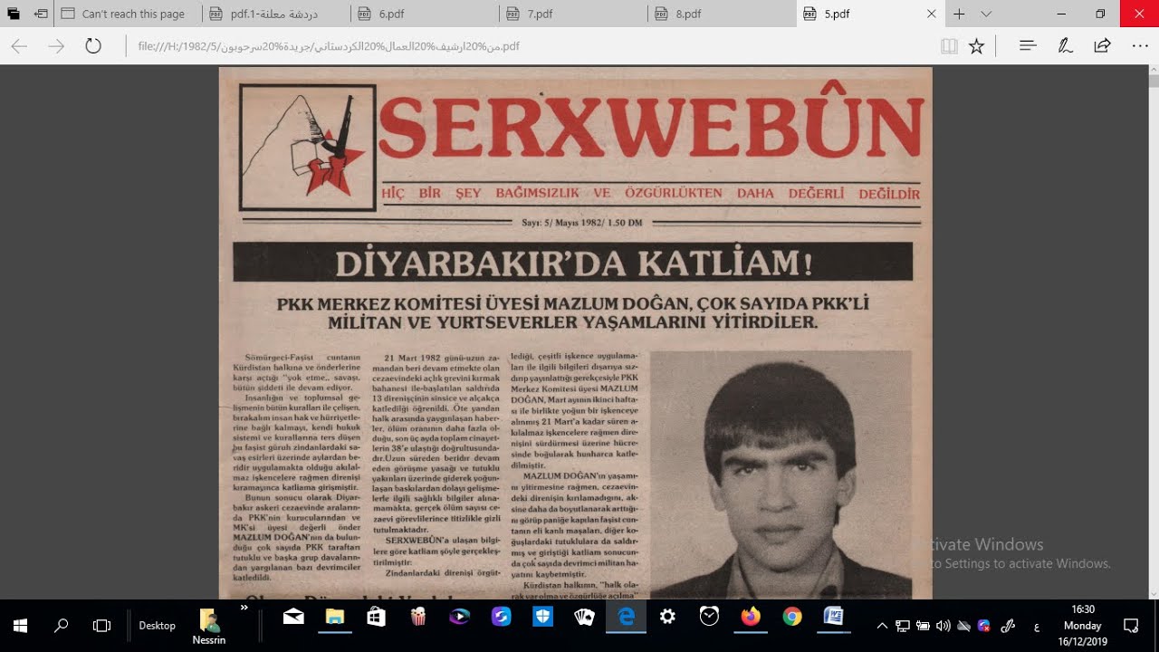 derbarê çîroka Mazlûm Doğan