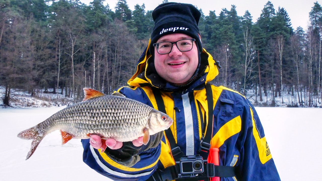 ROZPOCZĘCIE SEZONU PODLODOWEGO 2021/2022 z DEEPER CHIRP+ 2 | PŁOCIE i OKONIE spod LODU | VLOG #63