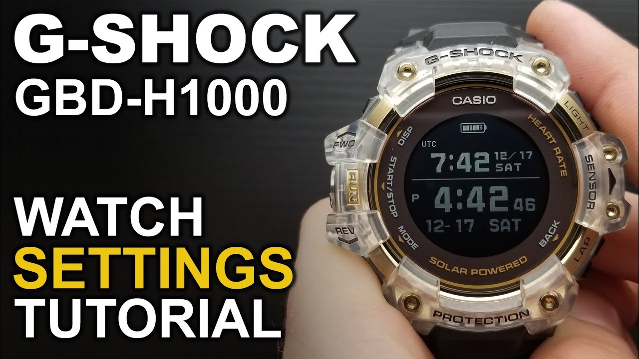 Gshock GBD-H1000 - Watch Settings Tutorial - Module 3475