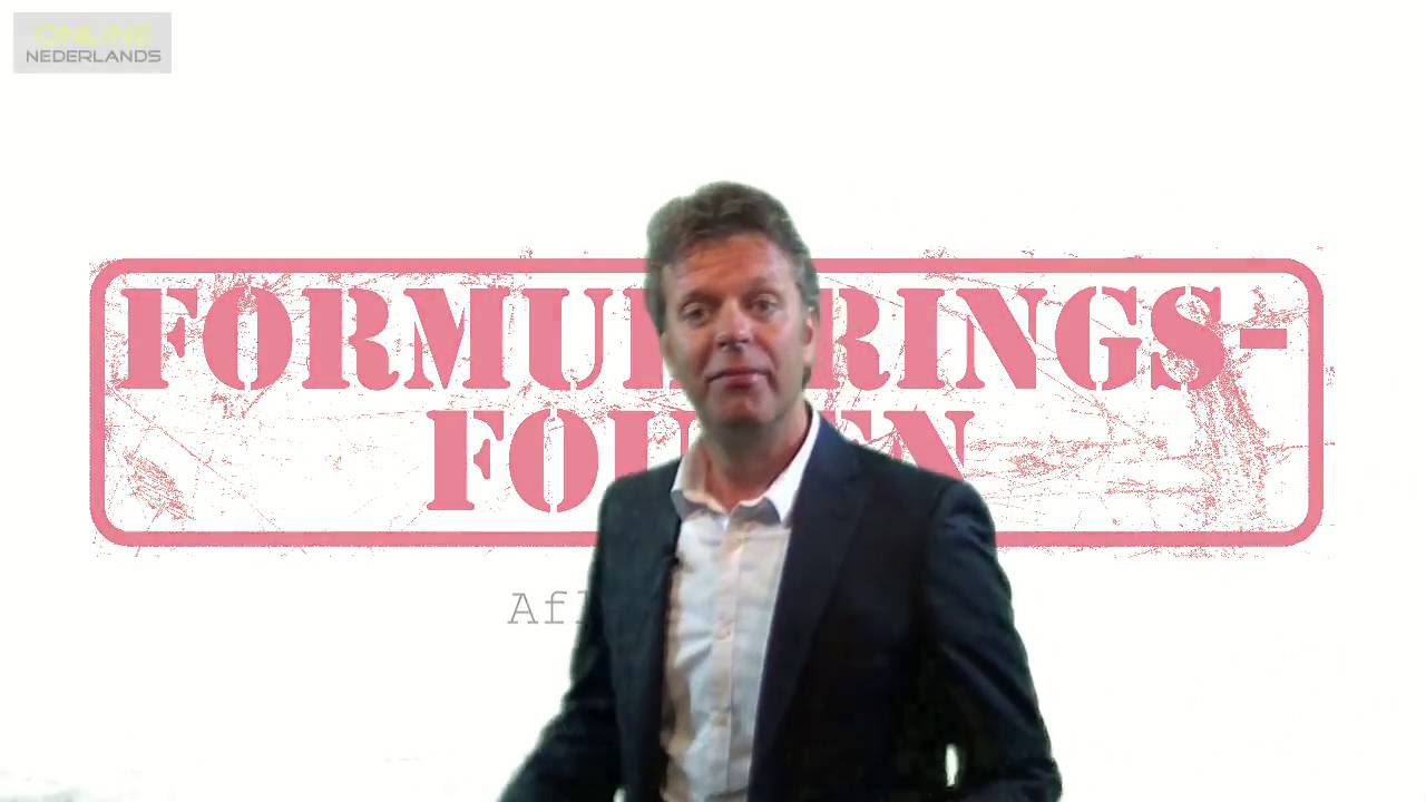 Formuleringsfouten (aflevering 2) - dubbelop