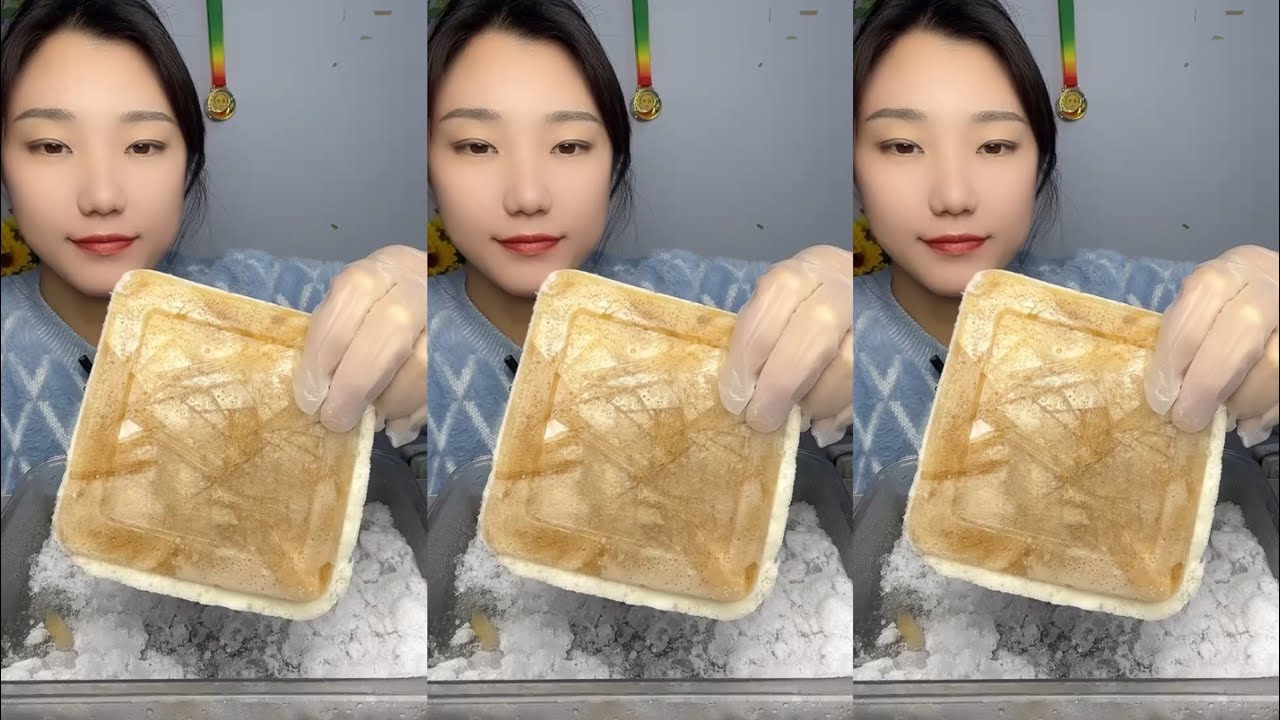 ASMR ICE EATING / ASMR MUKBANG ICE EATING SOUNDS FROM THE FROZEN WATER