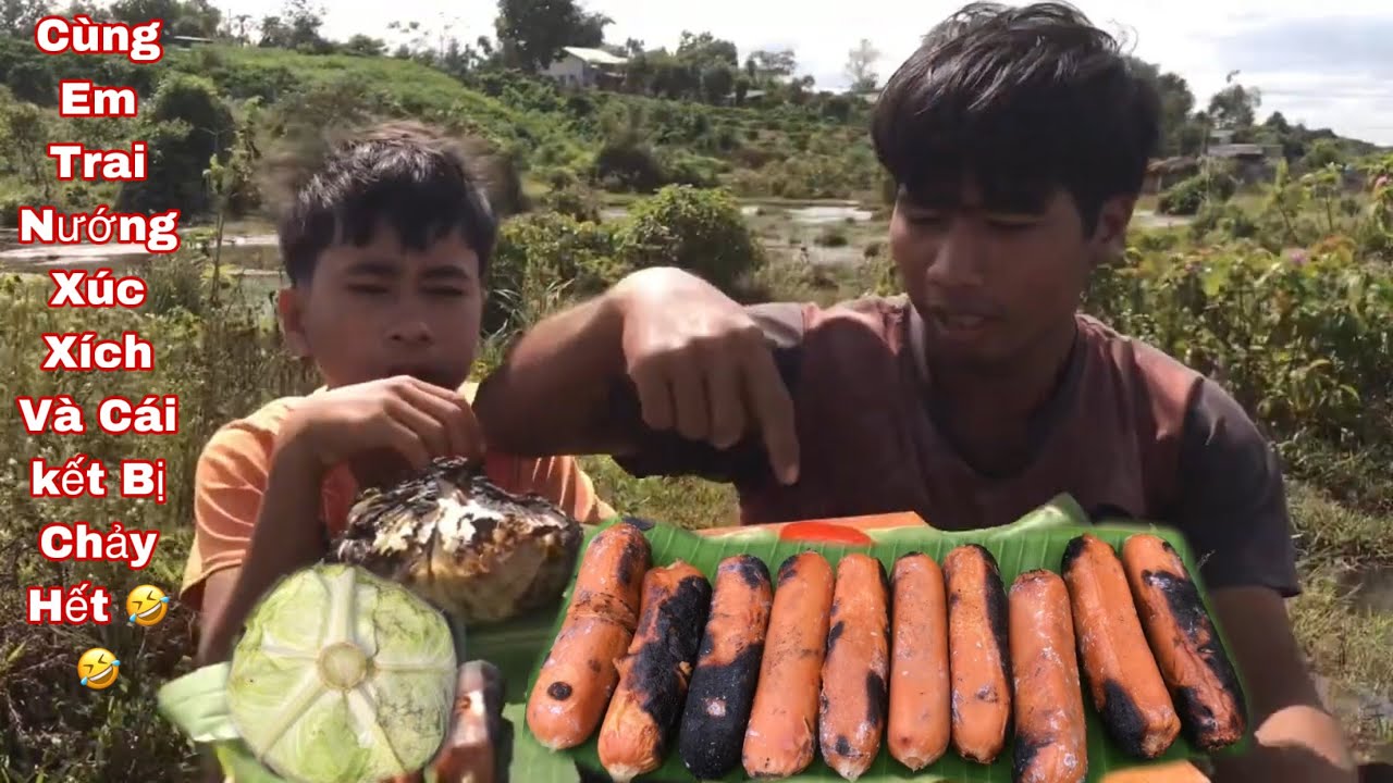 Cùng Em Trai Nướng Xúc Xích Và Cái kết 🤣🤣 Vũ Tiến Tây nguyên TV