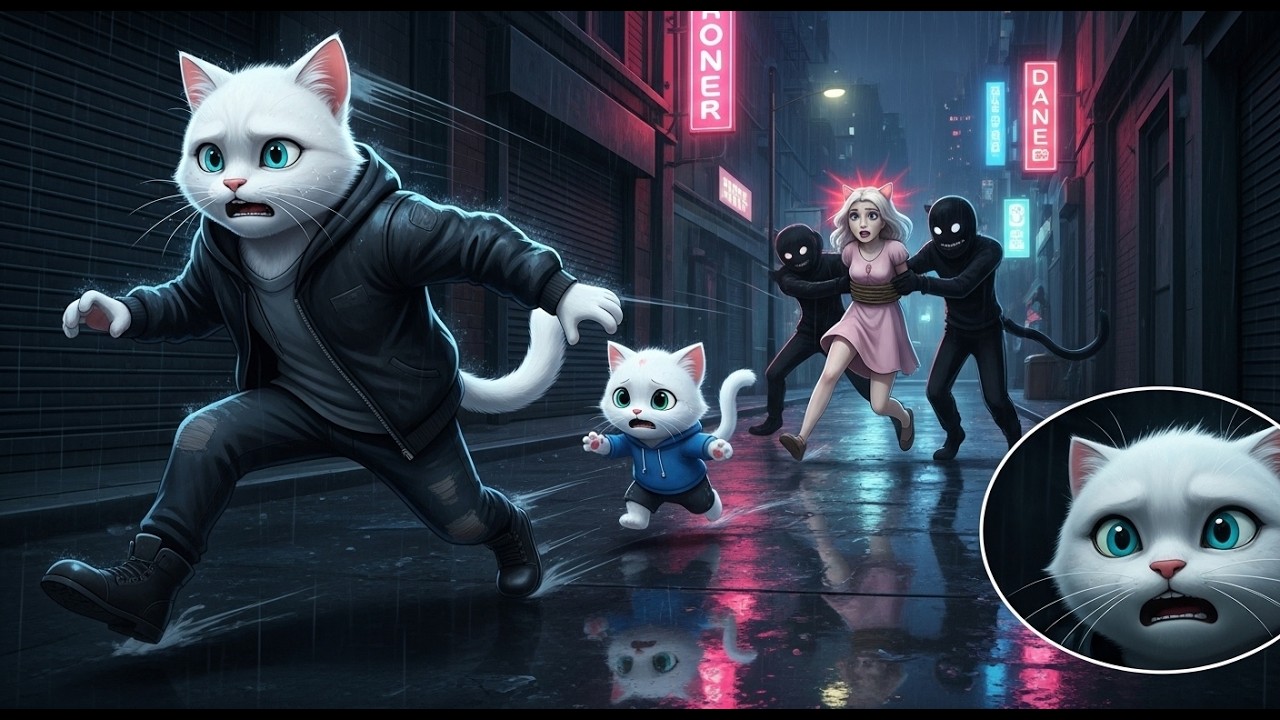 Snowy & Snowy Jr Race Against Time to Save Bella – AI Cat Story