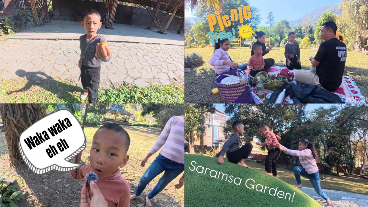 Family picnic|| food, fun & little chaos|| Saramsa Garden          #tibetanvlogger #gangtok #family 