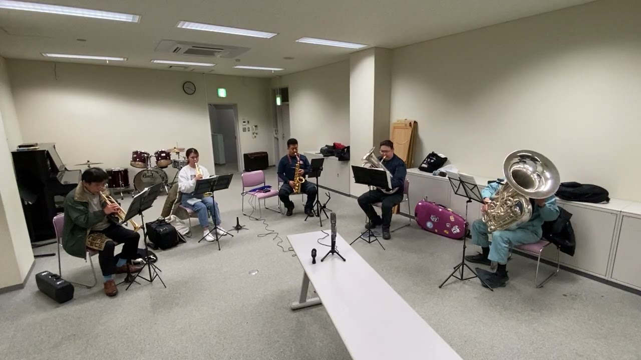 今日の練習🎵✨777✨　時の翼　The First Step   明日があるさ　勝北吹奏楽団