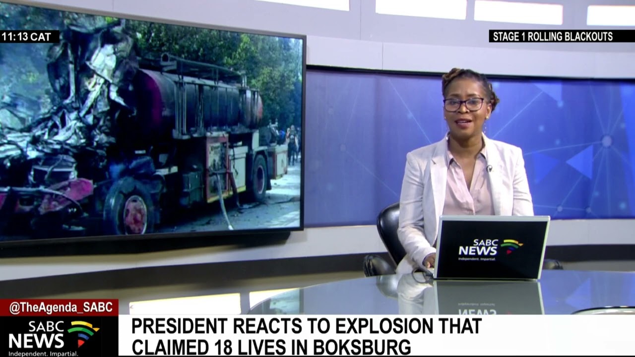 President Cyril Ramaphosa reacts to explosion that killed 18 lives in Boksburg
