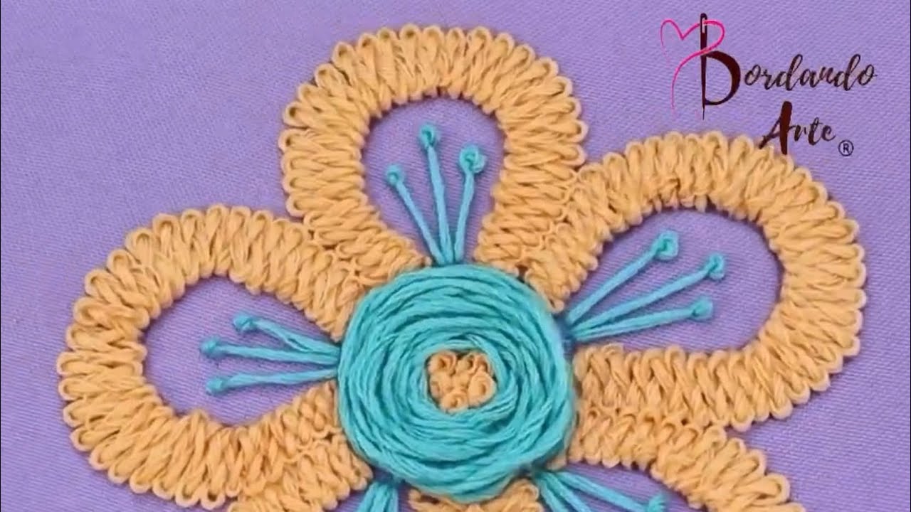 15 PUNTADAS DIFERENTES DE BORDADO PARA FLORES | HAND EMBROIDERY EASY STITCH UNIQUE DESIGNS FLOWERS