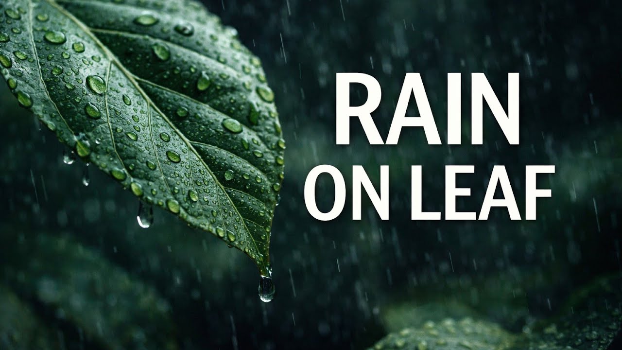 🌱 Rain Drops on a Leaf 🌿 3 Hours Nature Sounds for Sleep, Relax & Study