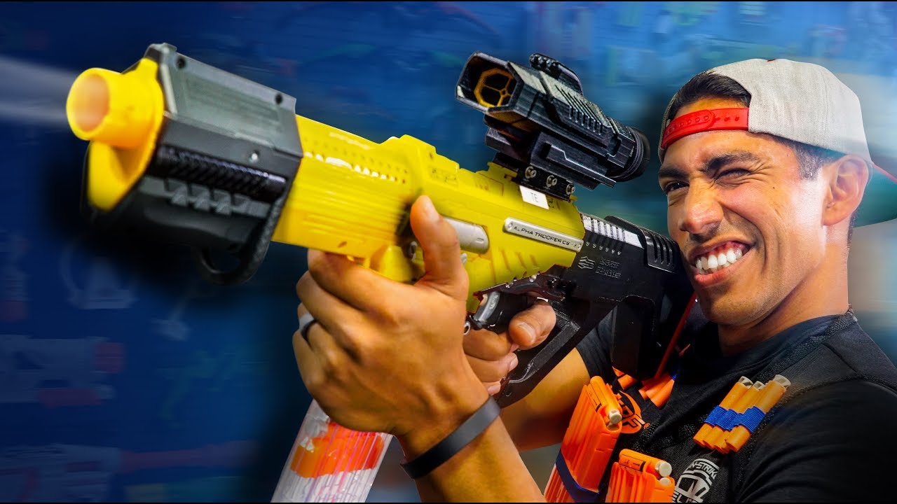 NERF Hardcore Modded Guns Challenge!