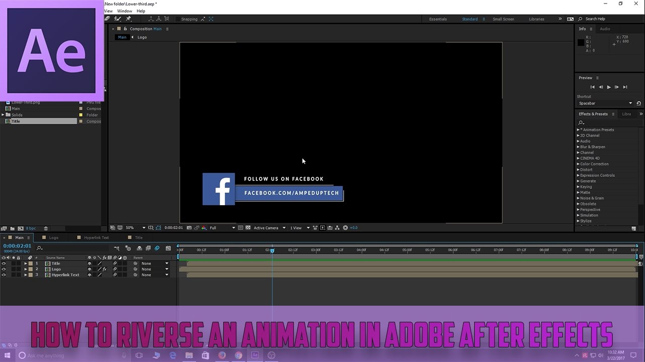 How To Reverse An Animation In After Effects In Five Simple Steps