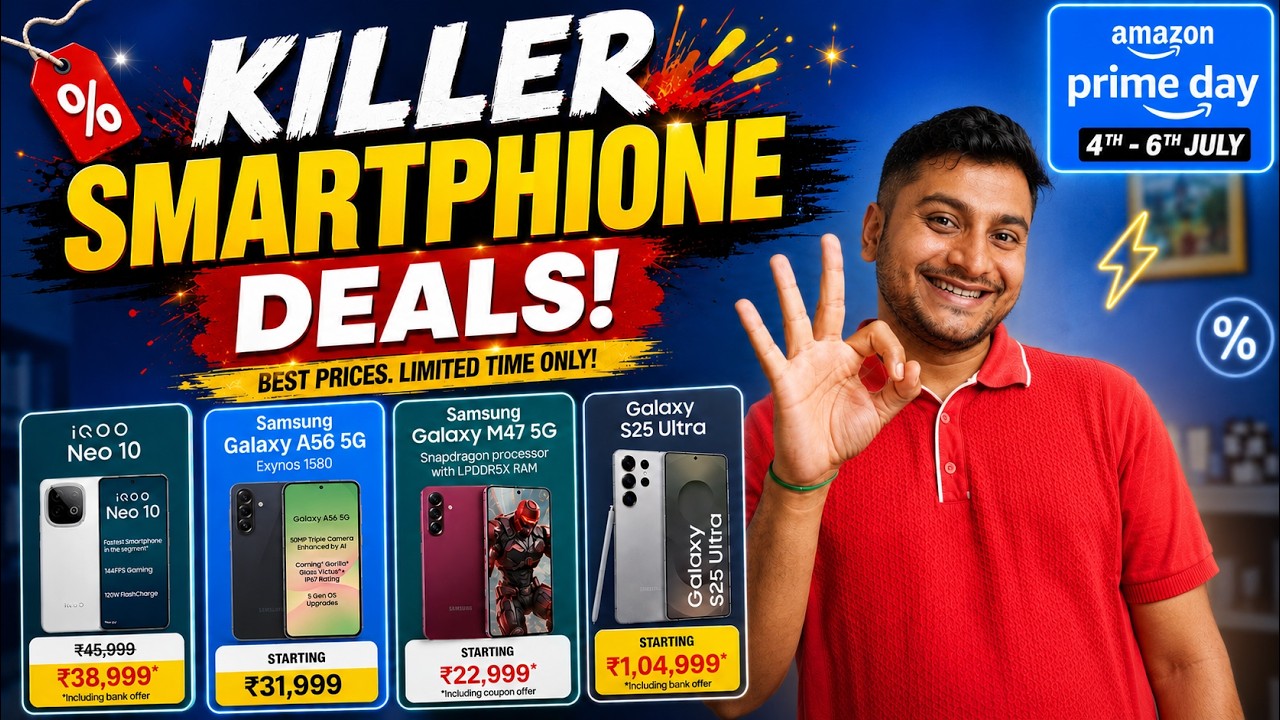 Prime Day Starts Tonight ⚡️Top 10 Smartphone Deals in Amazon Prime Day Sale 2026