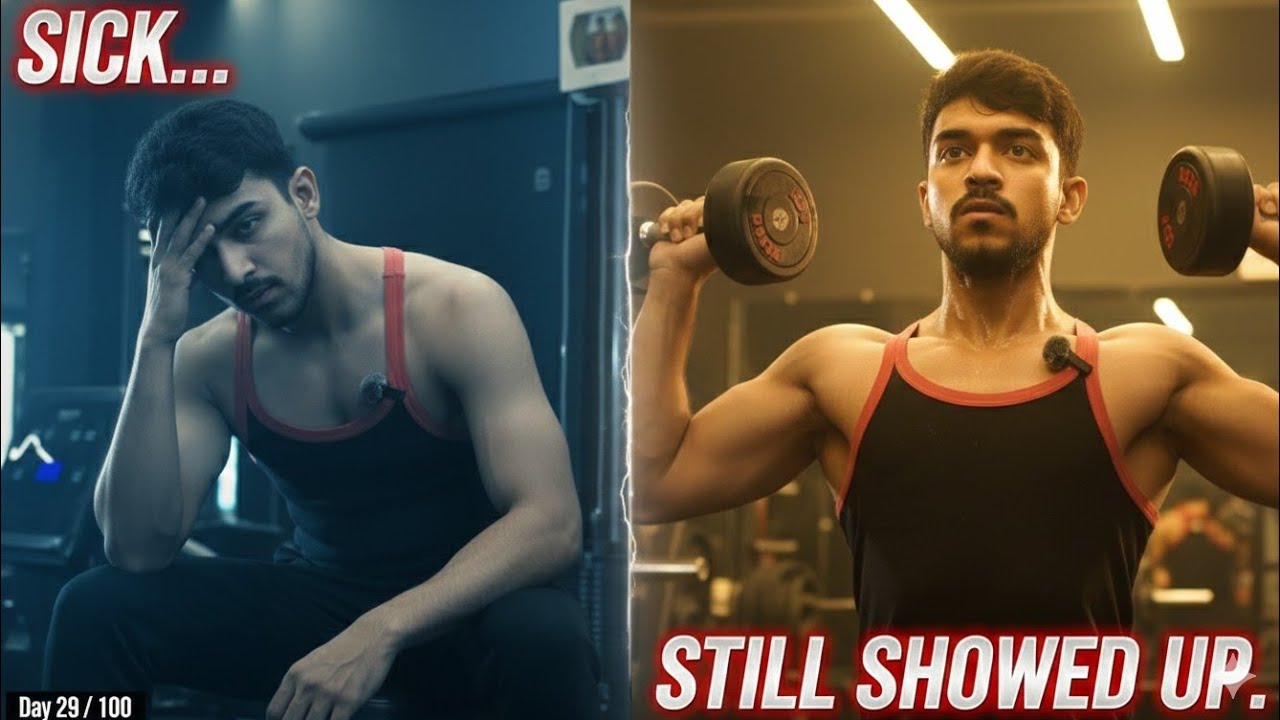 Day 29 – Tabiyat Kharab Thi… Phir Bhi Gym Gaya 💪 | 100 Days Bulking Challenge