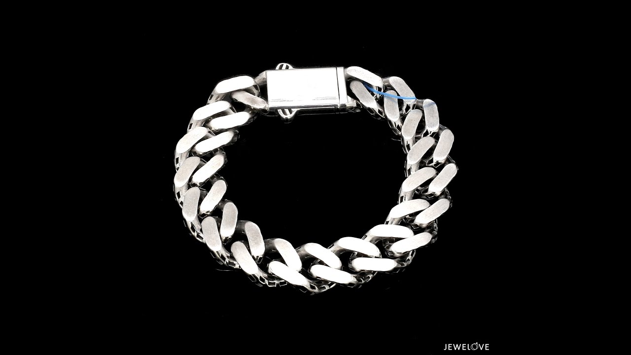 Men of Platinum | 13mm Double Side Heavy Bracelet for Men JL PTB 1302 - Jewelove