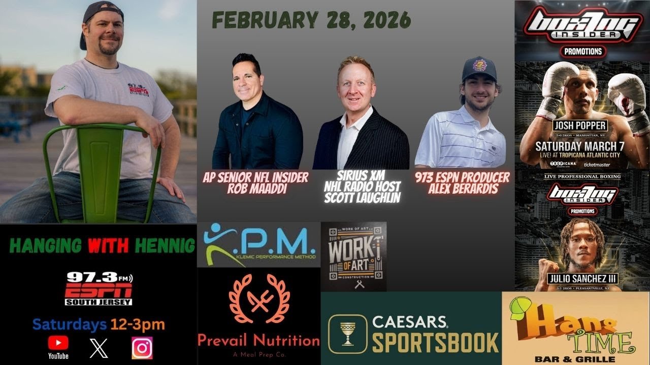 Latest #Eagles #NFL news, #Flyers #NHL talk, #Boxing in AC, #WWE Elimination Chamber (HWH 2-28-26)