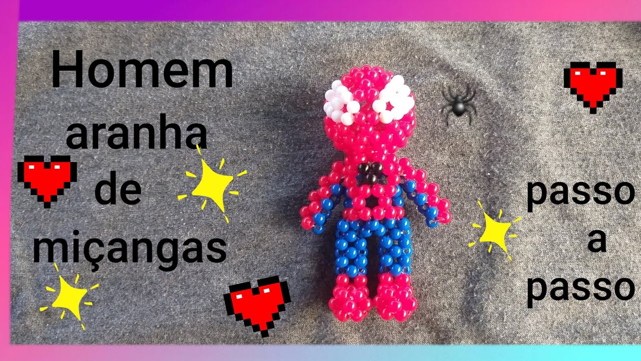 Homem aranha de miçangas