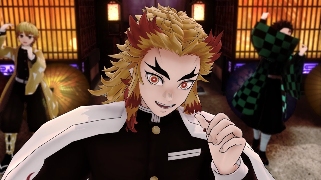 【鬼滅のMMD】抱きしめて今夜【煉獄・炭治郎・善逸】