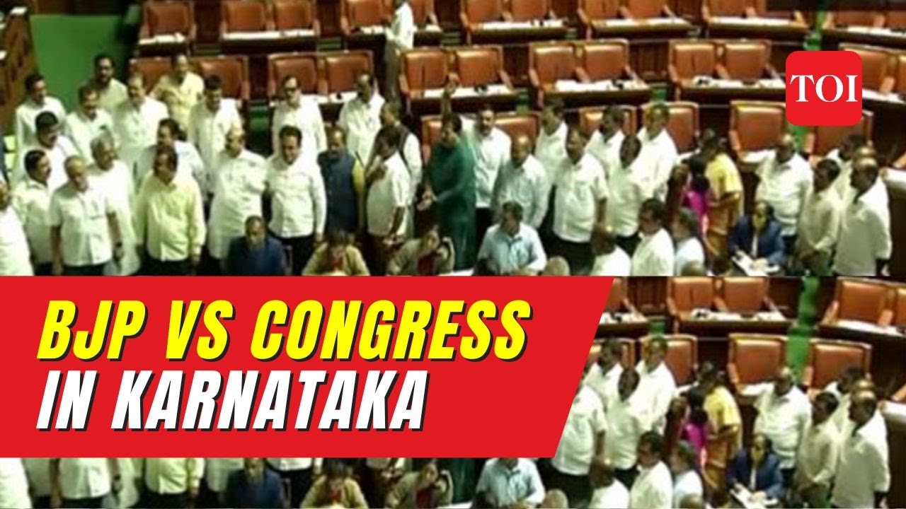 Karnataka Assembly Erupts in Chaos as BJP MLAs Demand Implementation of Congress' Poll Promises