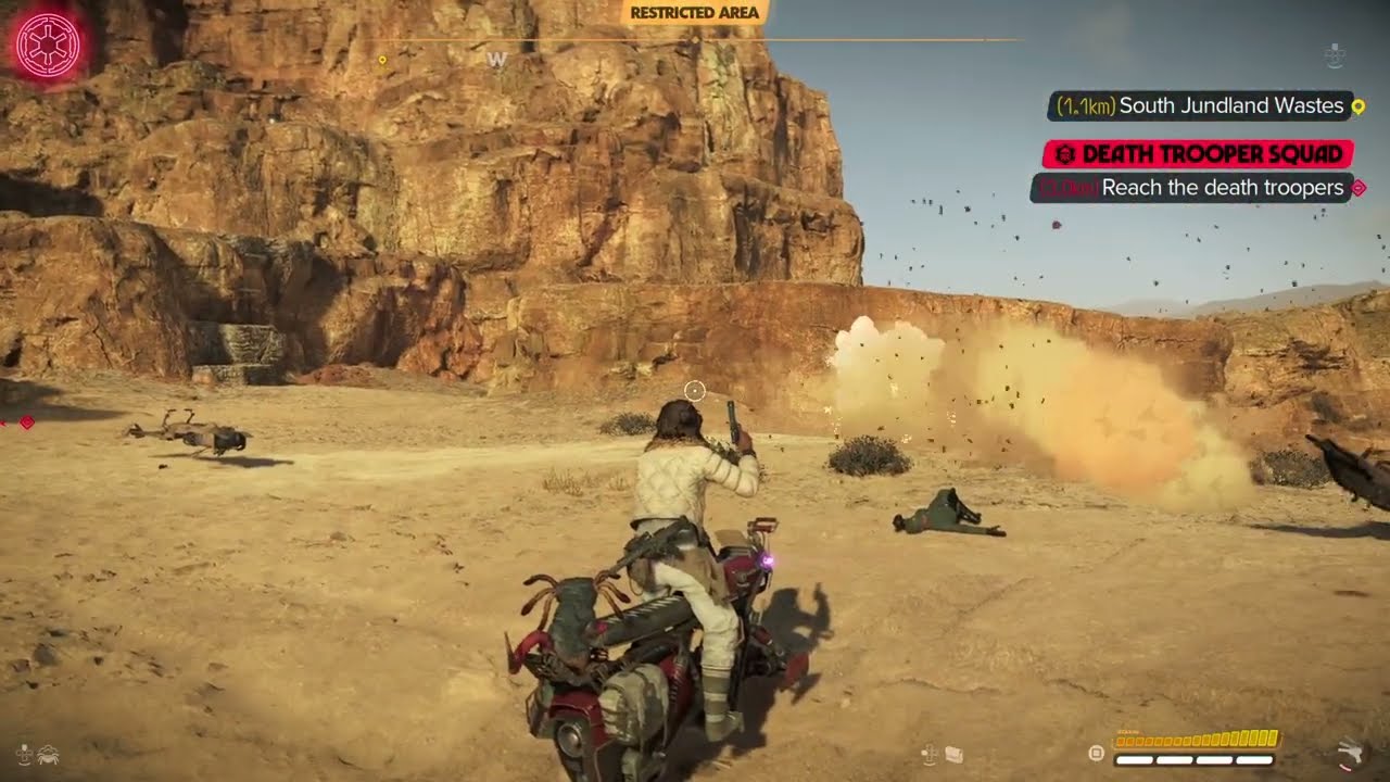 Star Wars Outlaws (PS5) Leave an Imperial base, take down a scout trooper (2/15/26)
