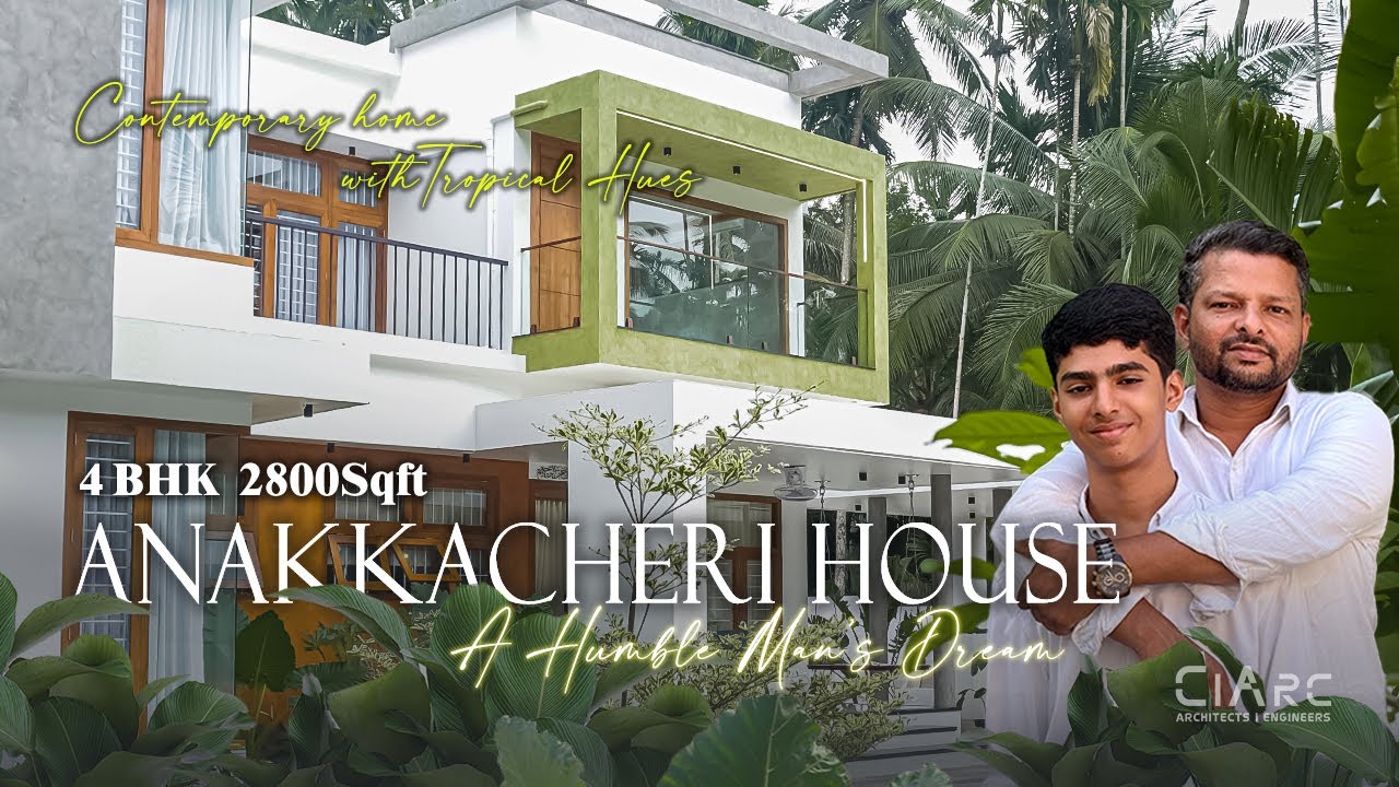 The dreams of a simple man. Contemporary designed modern home tour Kerala,India. Indian Architecture