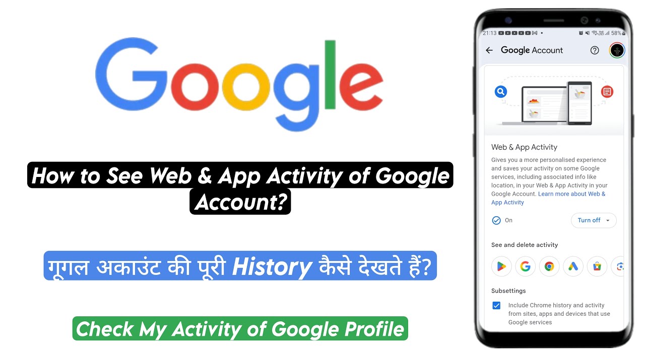 How to Find Web and App Activity of Your Google Account in Phone