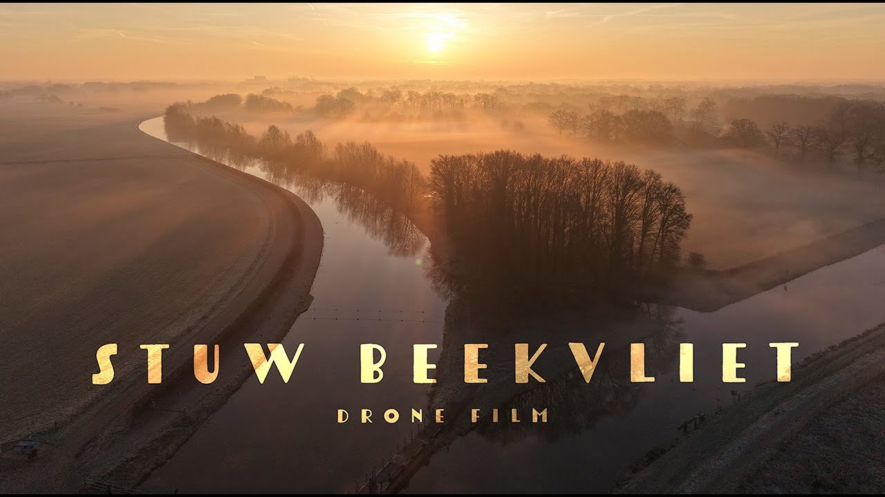 Dronebeelden Winterdauw Stuw Beekvliet | Slinge/Berkel | Borculo