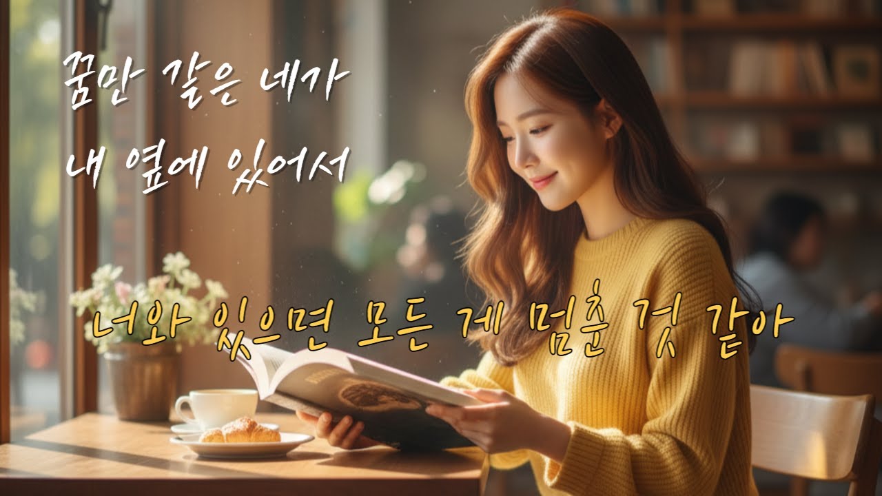 [꿈만 같은 네가] 너와 있으면 모든 게 멈춘 것 같아, 꿈만 같은 네가 내 옆에 있어서, 우리라는 이름으로 멈춰버린 지금 이 순간