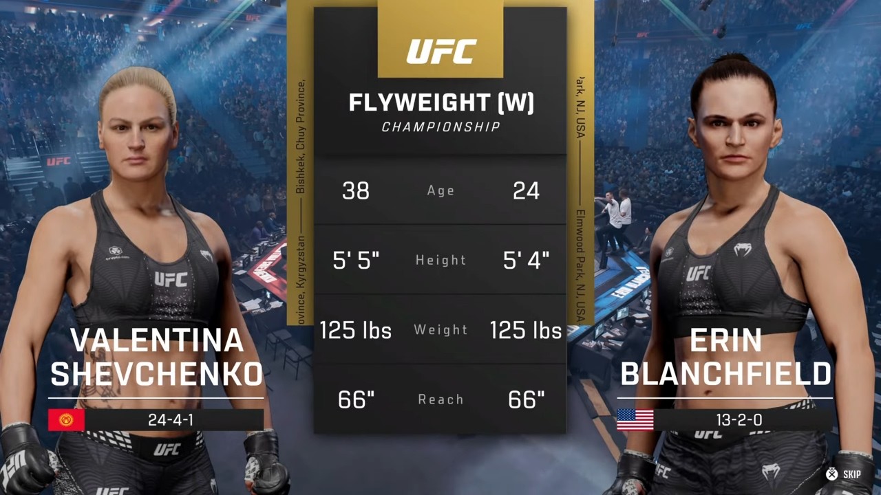 EA Sports UFC 6 Gameplay Valentina Shevchenko vs Erin Blanchfield