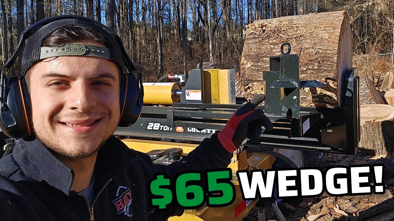 28 Ton Log Splitter Running A 4-WAY Wedge From Tractor Supply!