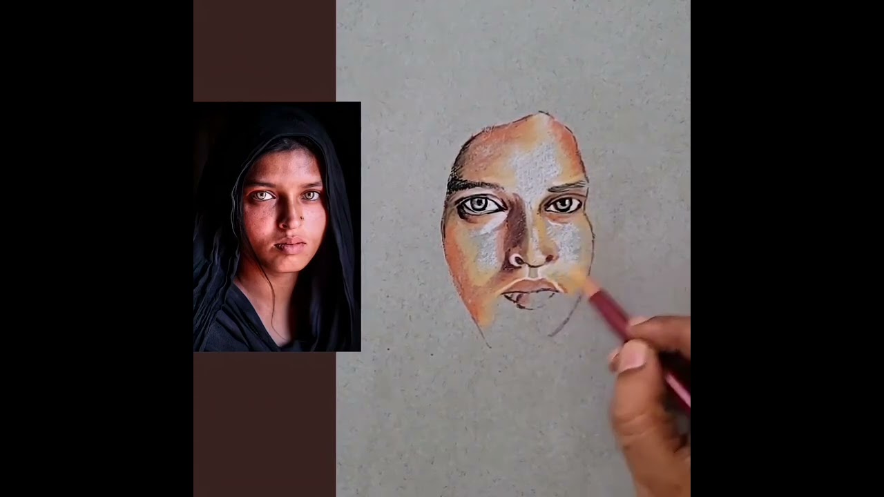 Creative portrait color pencile work ✏️💫 