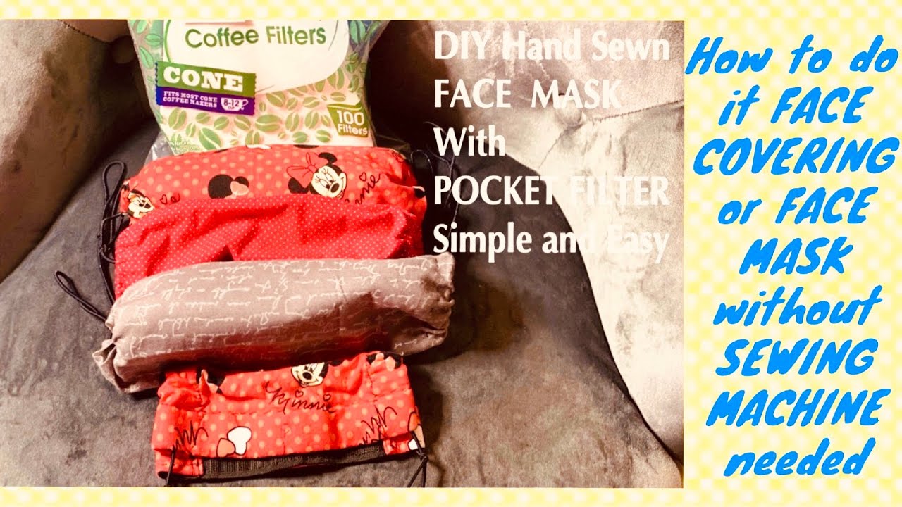 FACE COVERING or FACE MASK with FILTER POCKET || DIY face mask washable