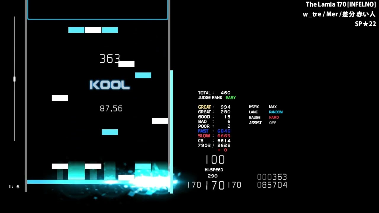 ★22 ★★2 The Lamia 170 [INFELNO] / HARD CLEAR