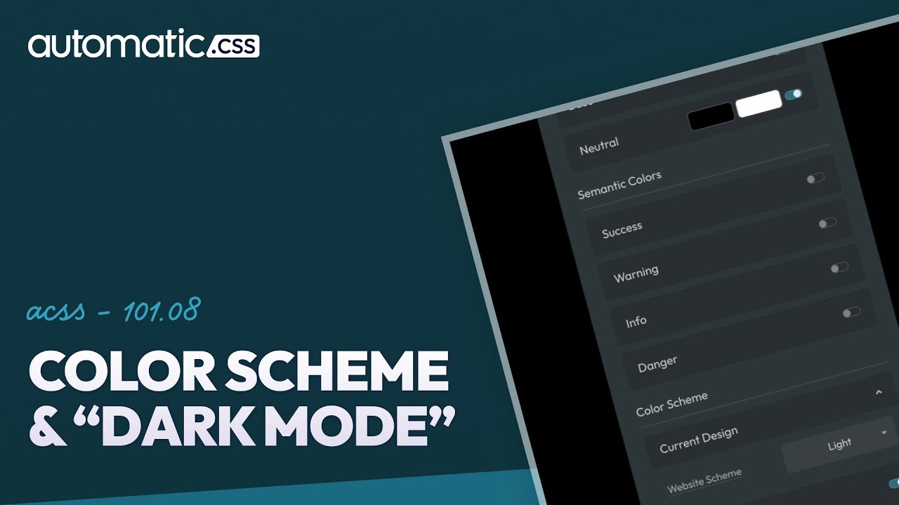 ACSS 101.08: Color Scheme & 