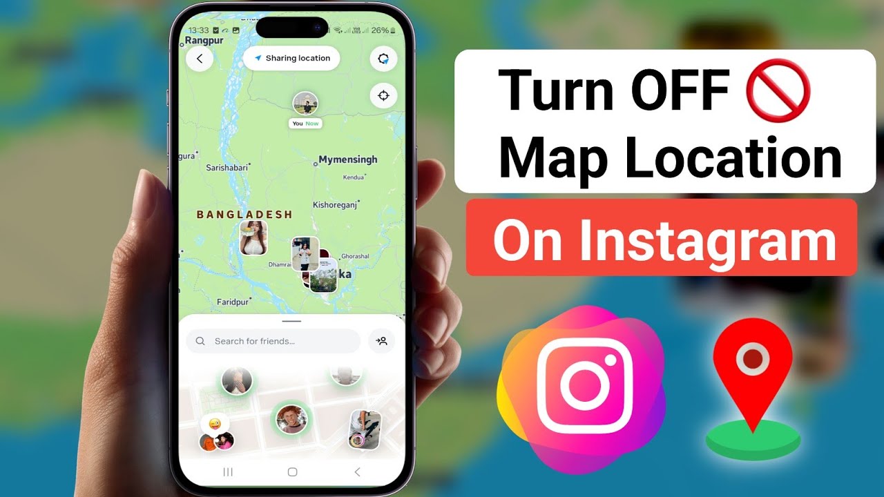 Как отключить отображение местоположения на карте в Instagram 2025 | Instagram Map Location Band ...