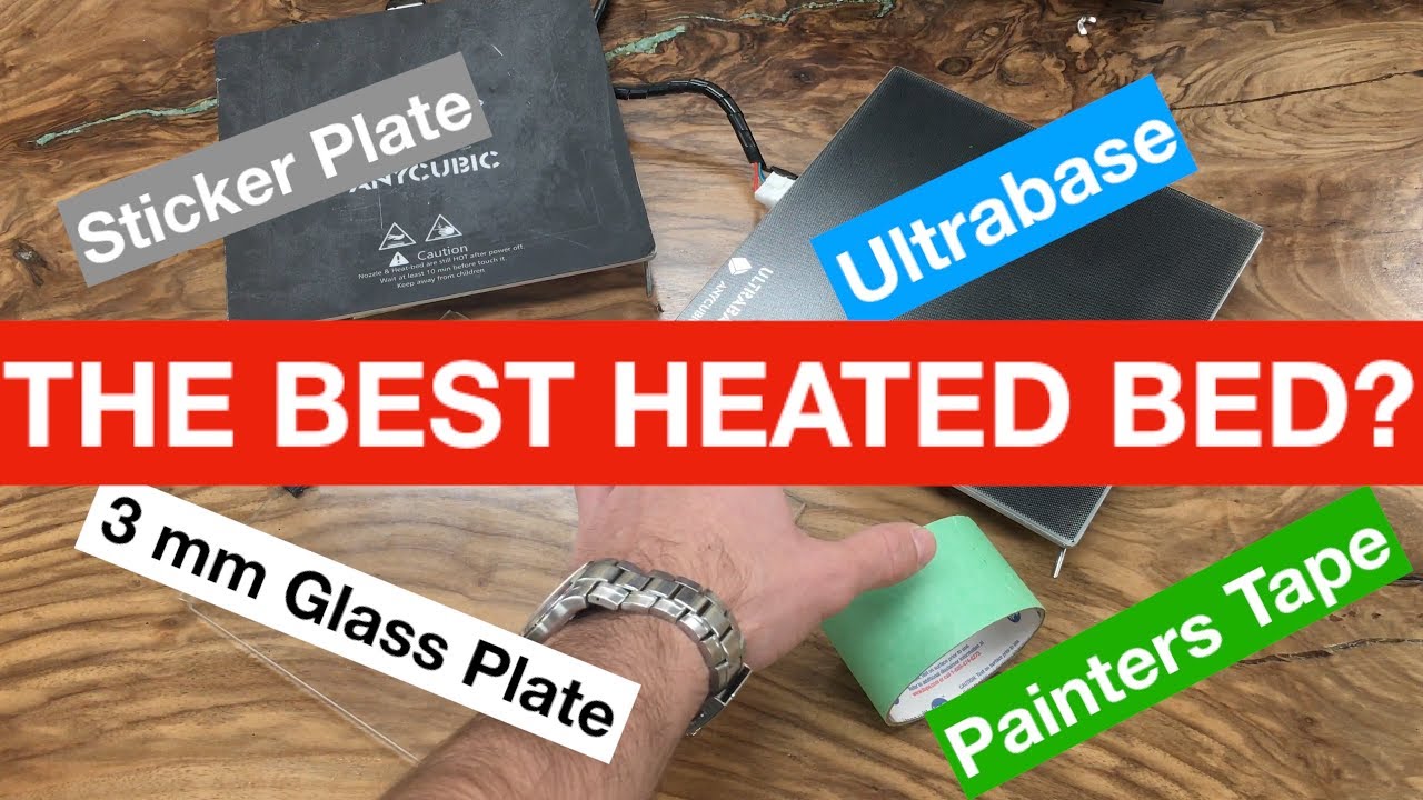 Anycubic Ultrabase FULL REVIEW and COMPARISON with Glass, Sticker Plate, and Painters Tape Surfaces