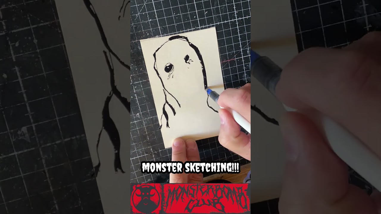 Monster Sketching! #drawingmonsters #creepyart #darkart #horroraritst #monsterartist #monsterart