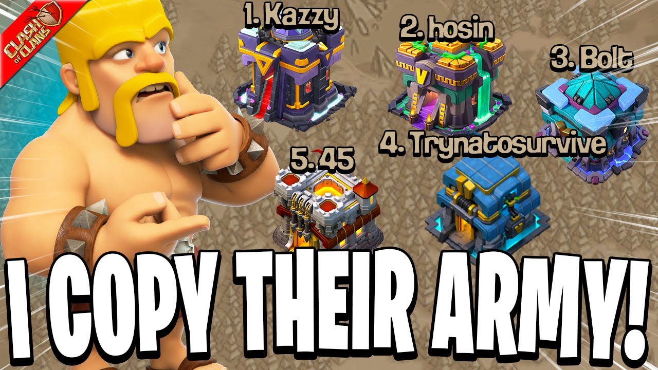 Сможете ли вы победить меня, если я скопирую вашу армию? - Clash Of Clans