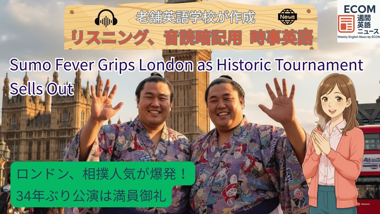 大相撲ロンドン場所開幕。力士のロンドン地元住民との交流も話題に　#英語ニュース