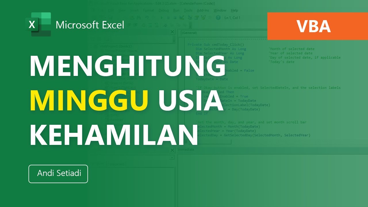 Macro VBA Menghitung Minggu Usia Kehamilan