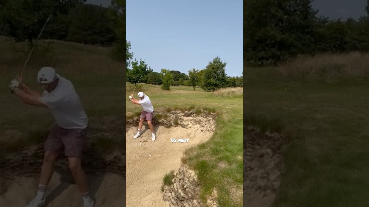 Bunker shot wasn&rsquo;t going my way 😢#golf #funny #fail #averagejoes #bunkershot #flop #flopshot