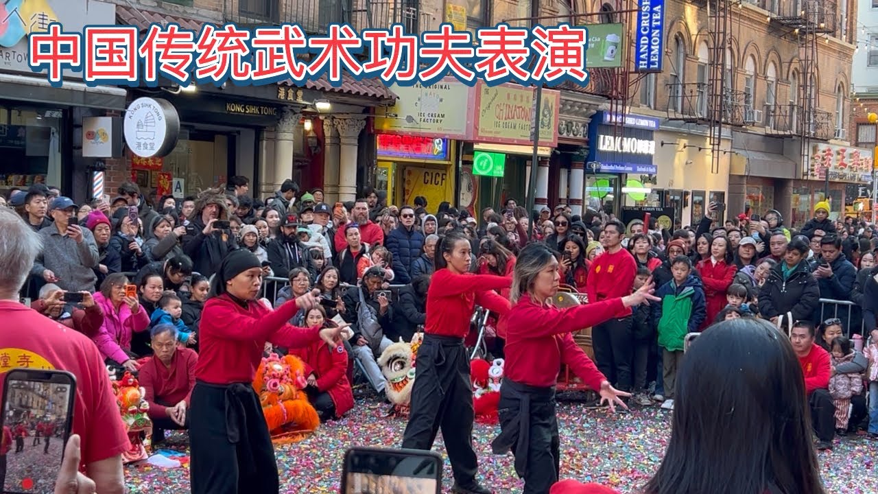 纽约唐人街中国传统功夫表演 #gongfu #chinesemartialarts #chinesenewyear 