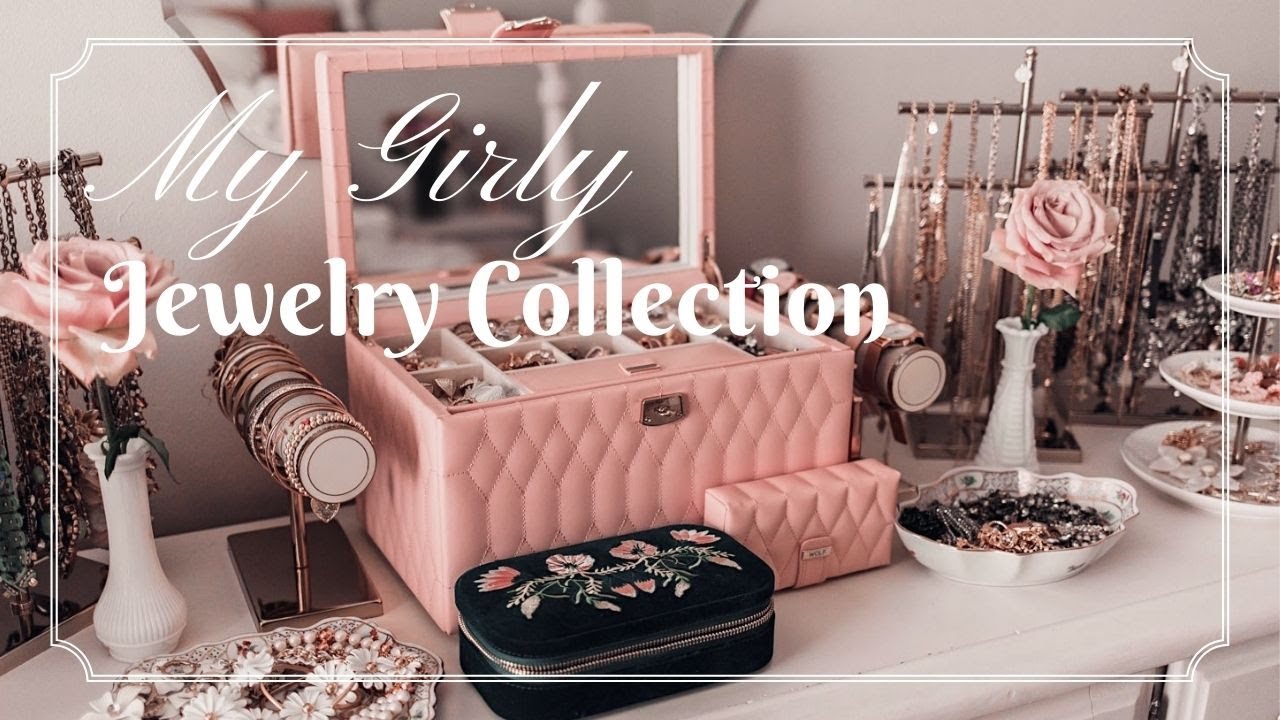 My Girly Jewelry Collection | Organizing My Feminine Pink Jewelry Box