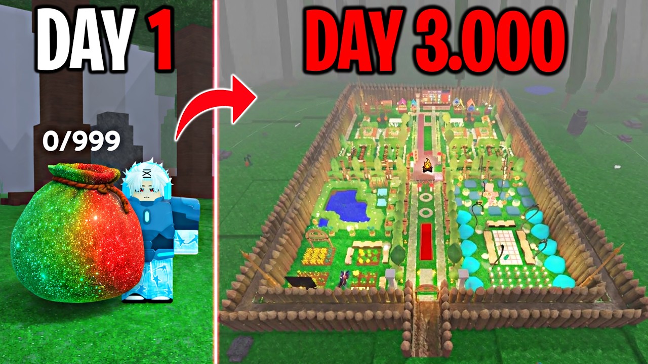 3000 Days to Build a Best Solo Base in 99 Nights in The Forest